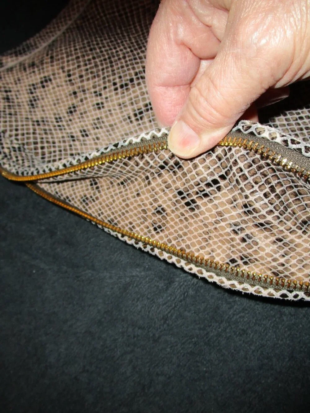 Tory Burch Catalina Python-Embossed Hobo - Picture 4 of 9